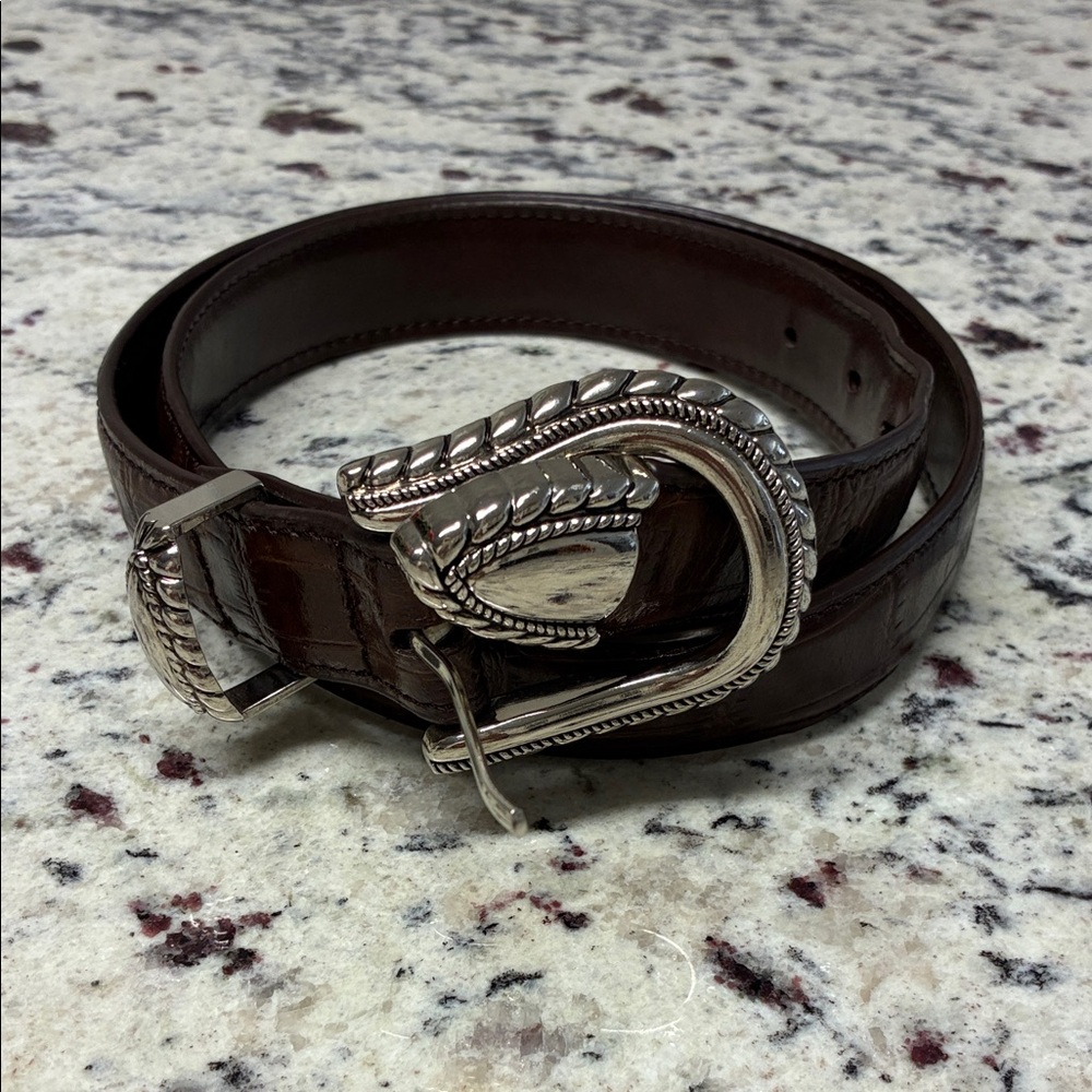 Genuine Leather Belt in Rich Brown